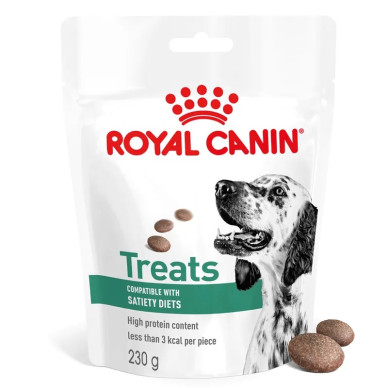 Royal Canin Satiety Snacks – Recompense Funcționale pentru Câini cu Tendință de Îngrășare sau în Dietă de Slăbire, 230 g